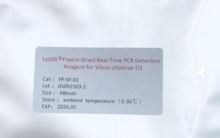 LyoDt® Reagen Deteksi PCR Real-Time Bubuk Beku-Kering untuk Vibrio cholerae O1 - Tidak Memerlukan Rantai Dingin & Pra-Dosis Uji Tunggal