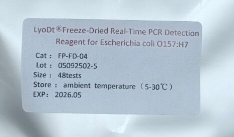 Kit Tes Cepat Keamanan Makanan untuk Enterohemoragic Escherichia coli EHEC Deteksi dengan Reagen PCR Real-Time beku-kering Tidak diperlukan rantai dingin